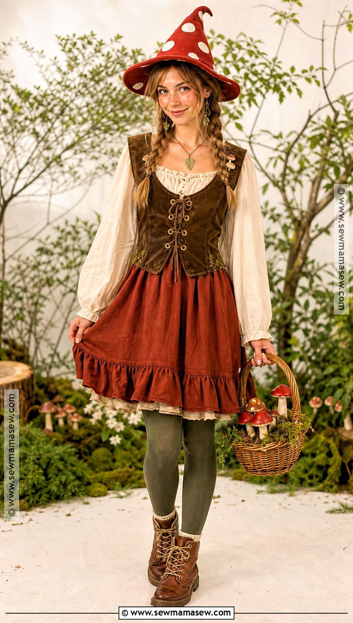 Mushroom Witch Costume - 40 witch costumes for women