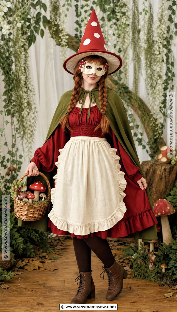 Mushroom Witch Mask Costume - 30 witch mask ideas