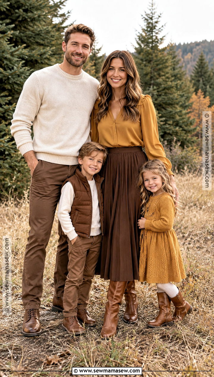 Mustard And Brown Fall Family Picture Outfit - 25 outdoor fall family pictures outfits