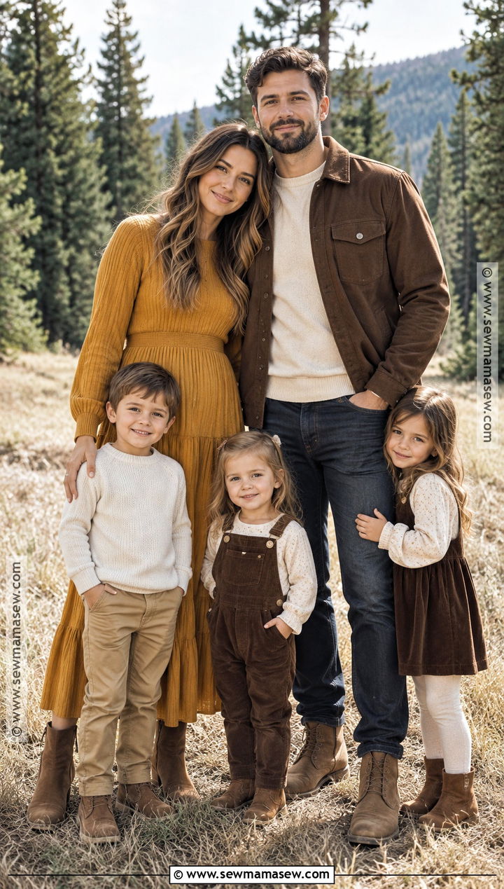 Mustard And Chocolate Brown Fall Family Photo Outfit - 25 fall family photos outfits
