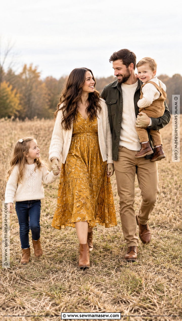Mustard And Cream November Family Photo Outfits - 20 november family pictures outfits
