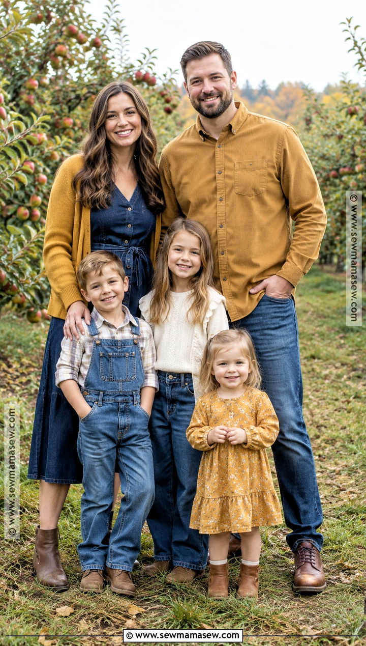 Mustard And Denim September Family Photo Outfits - 25 september family pictures outfits