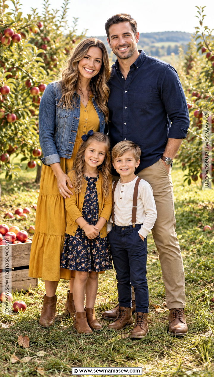 Mustard And Navy Country Family Picture Outfits - 15 fall family pictures outfits country