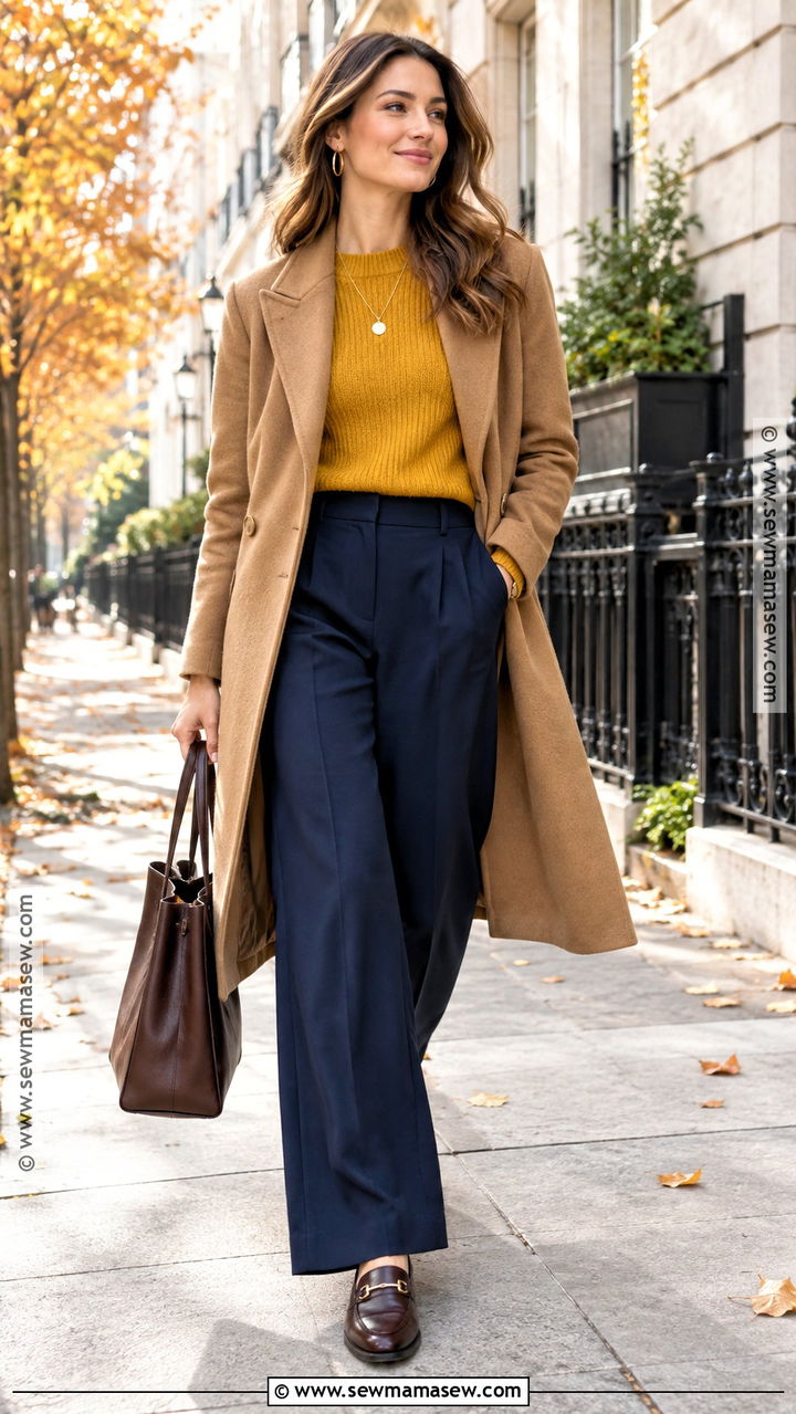 Mustard And Navy Fall Outfit - 20 Fall Palette Outfits