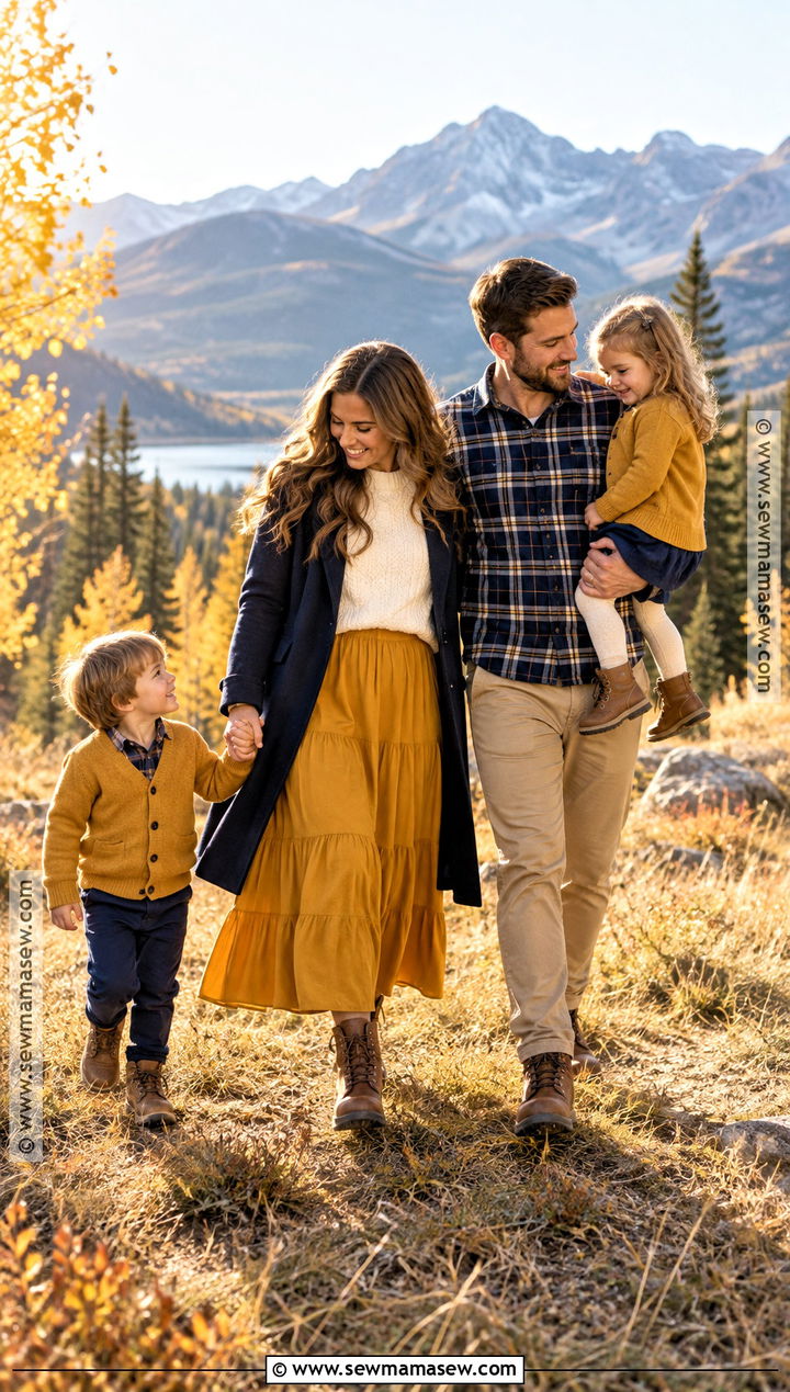 Mustard And Navy Mountain Family Photo Outfits - 15 family photo outfits fall mountains