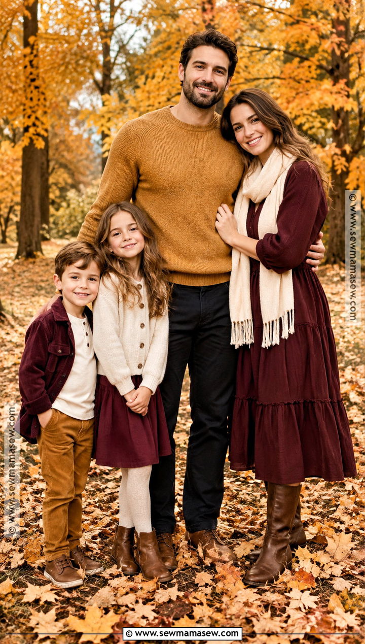 Mustard Burgundy And Cream Family Photo Outfits - 15 family photos fall outfits color schemes