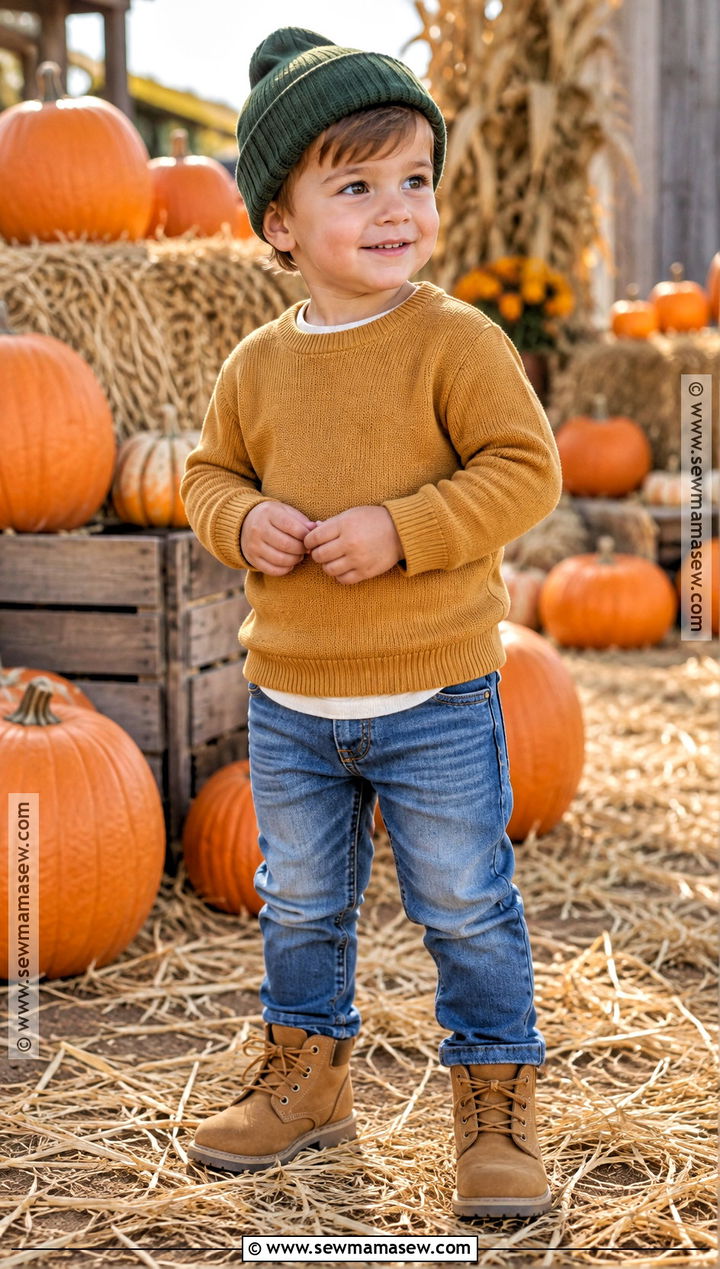 Mustard Sweater Pumpkin Patch Toddler Outfit - 20 Pumpkin Patch Toddler Outfit Ideas for Boys