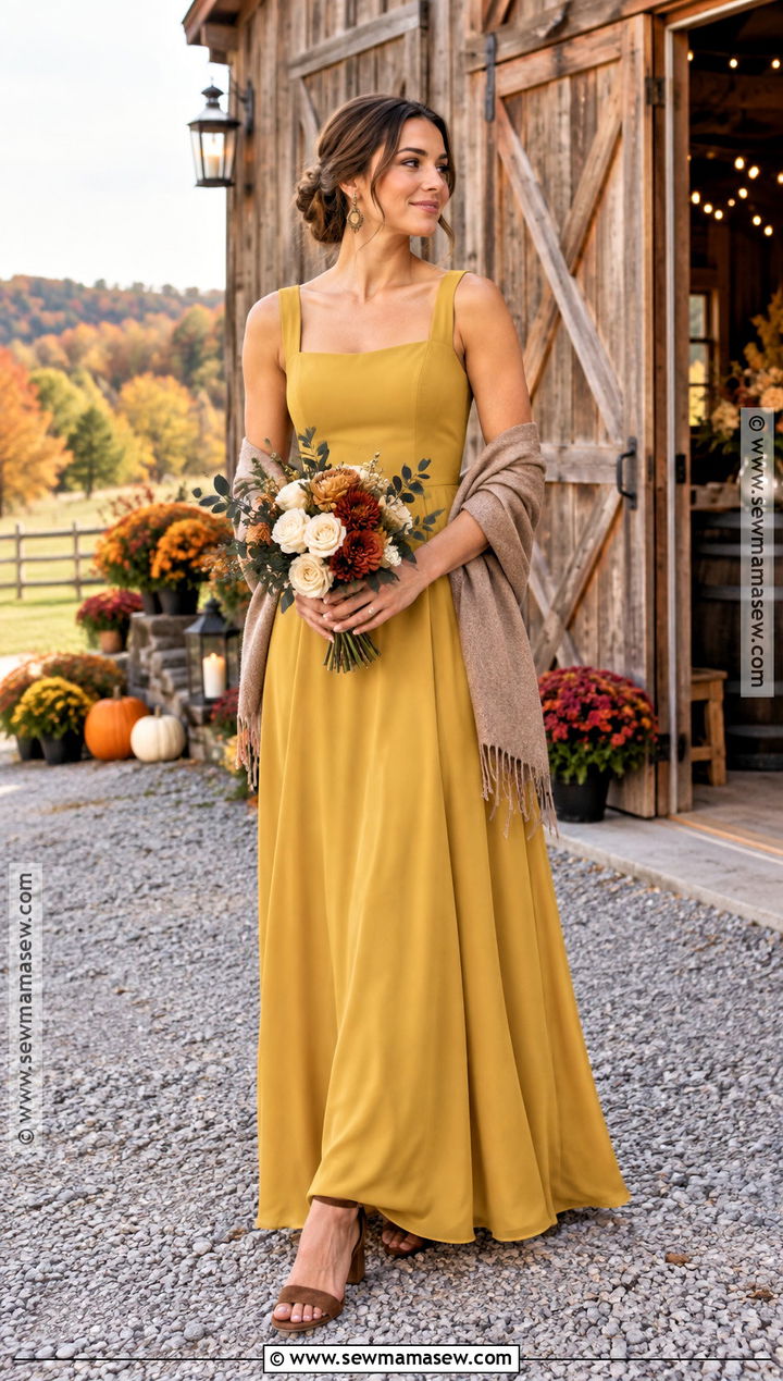 Mustard Yellow Bridesmaid Dress - 15 Fall Wedding Bridesmaid Dresses Rustic