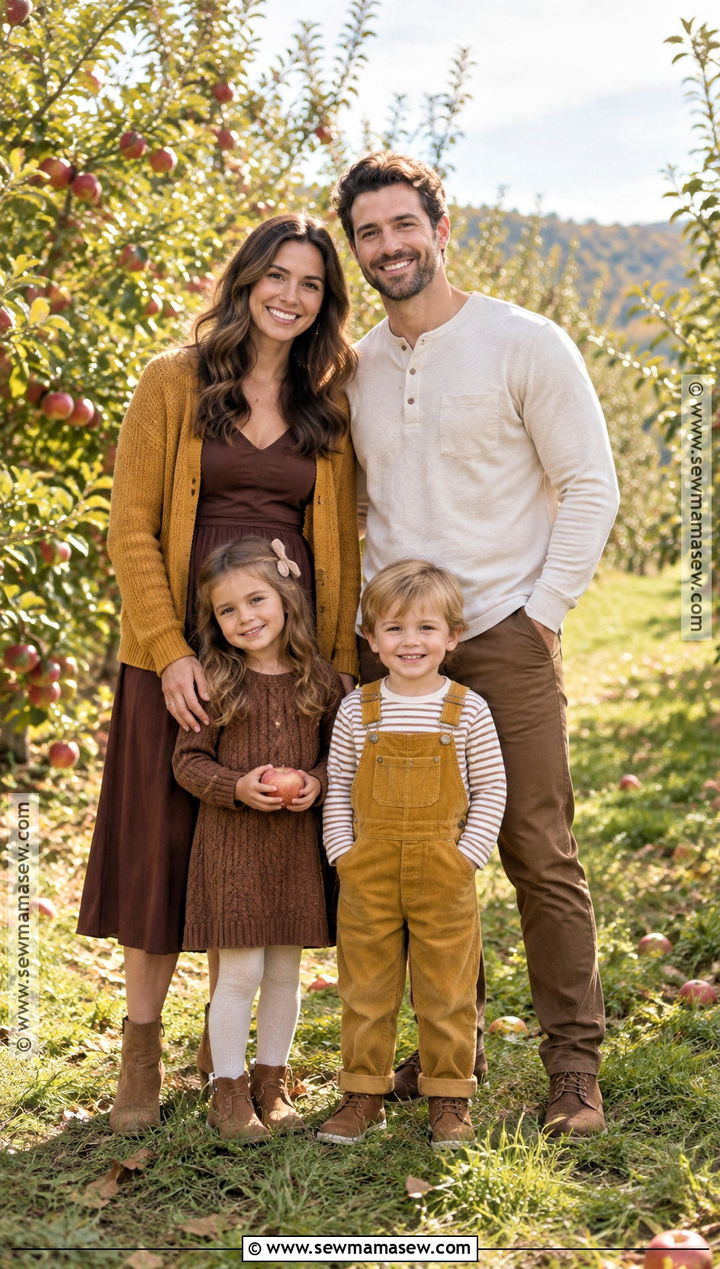 Mustard and Brown Fall Family Picture Outfit - 15 fall clothes for family pictures