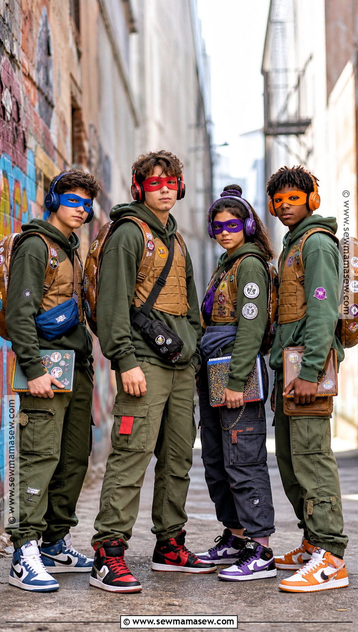 Mutant Mayhem Ninja Turtles Group Costume - 40 ninja turtles costume ideas