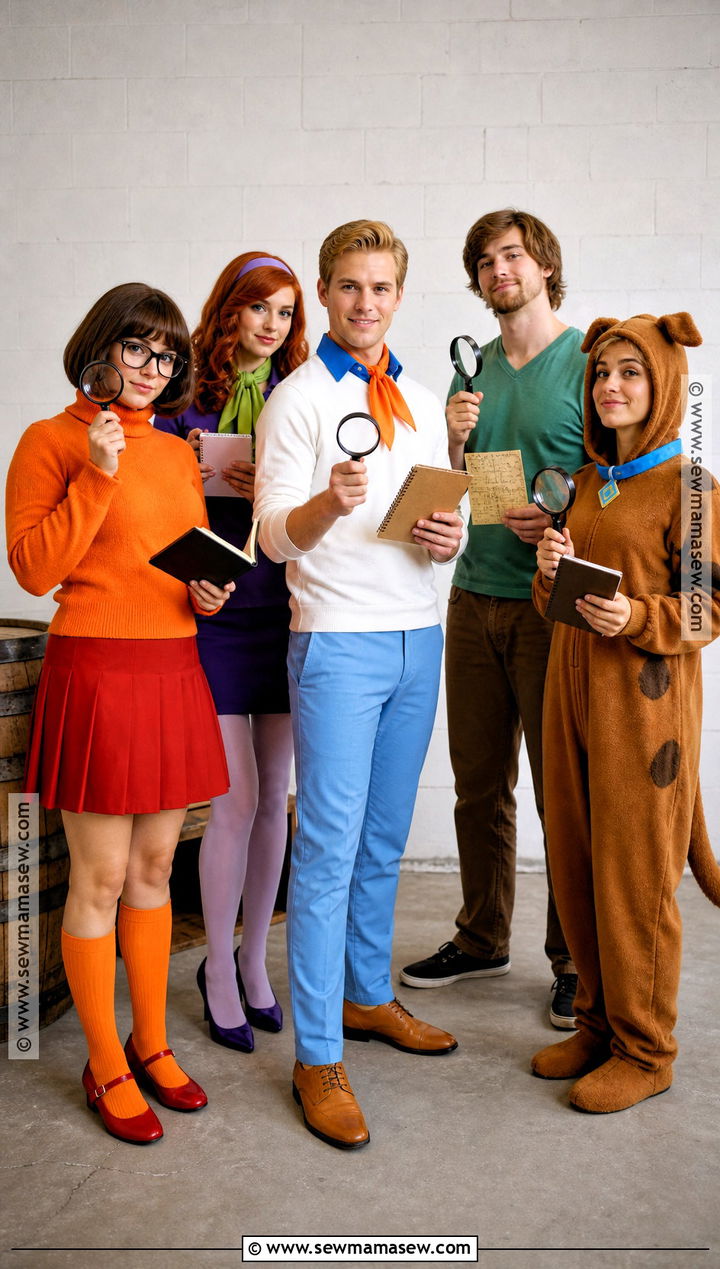 Mystery Solving Group Costume - 35 velma halloween costume ideas