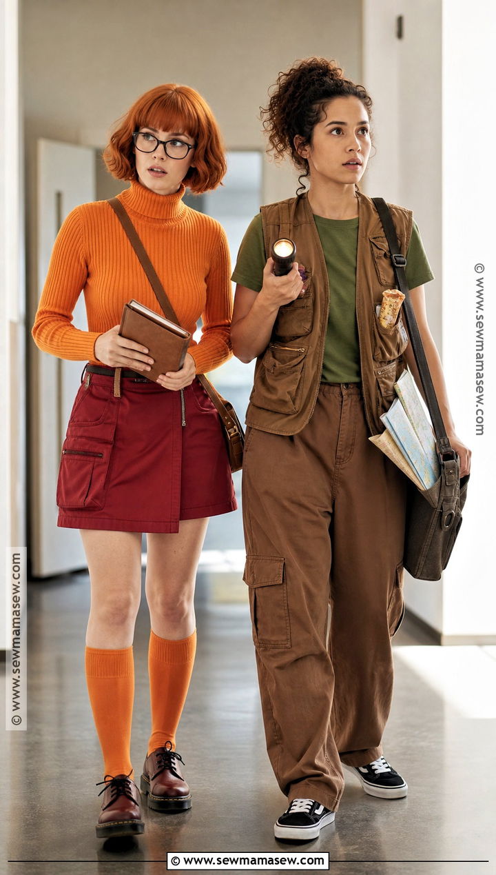 Mystery Solving Velma and Shaggy Costume - 35 velma and shaggy costume ideas