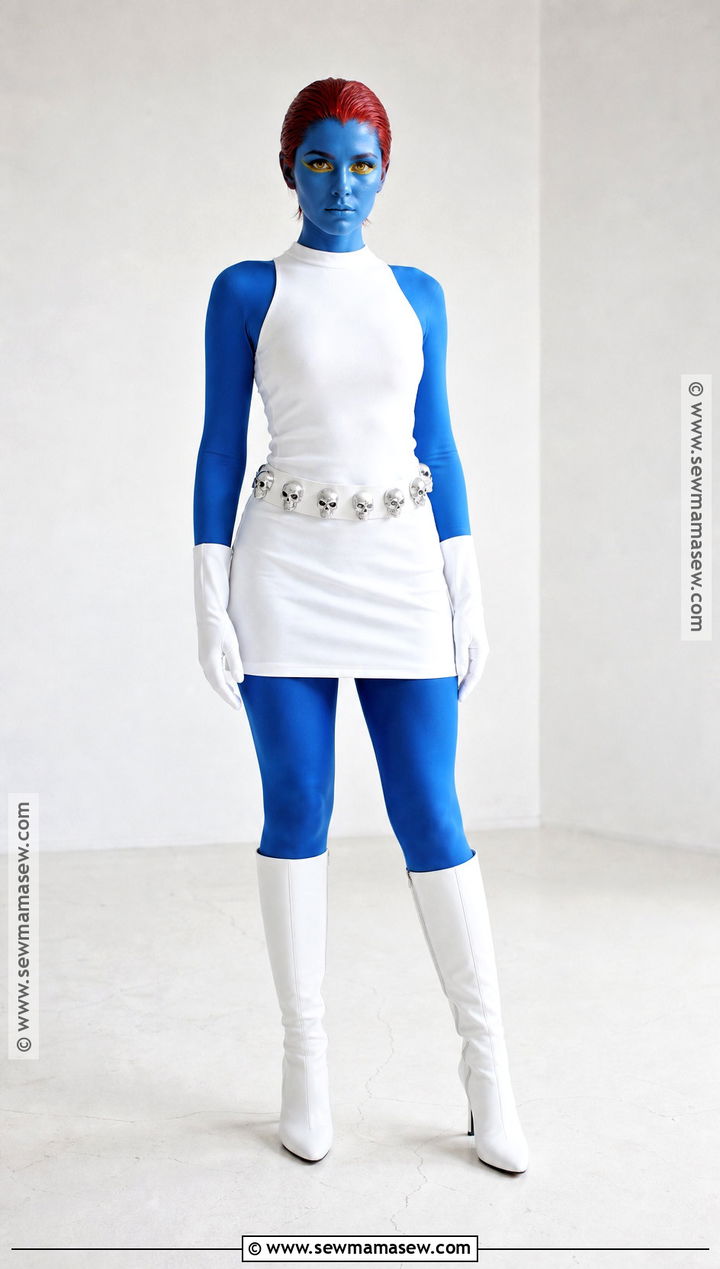 Mystique Cosplay With White Dress - 35 marvel cosplay ideas