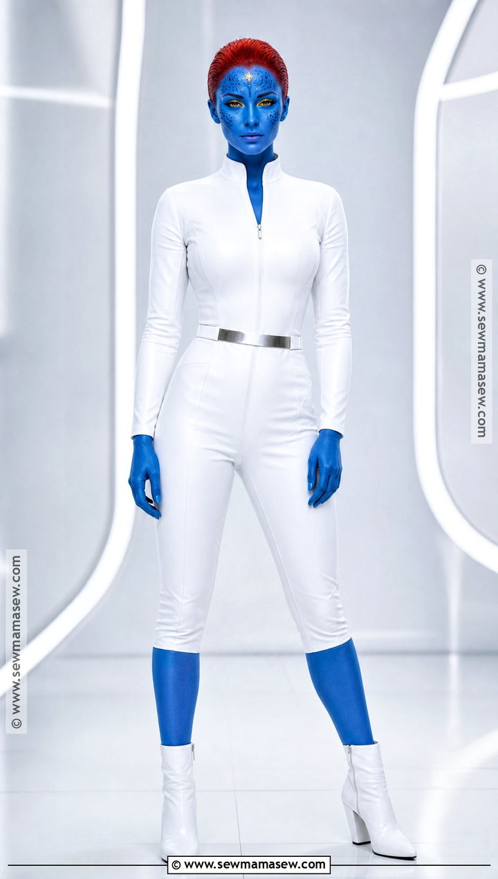 Mystique Costume With Blue Makeup - 30 marvel costume ideas