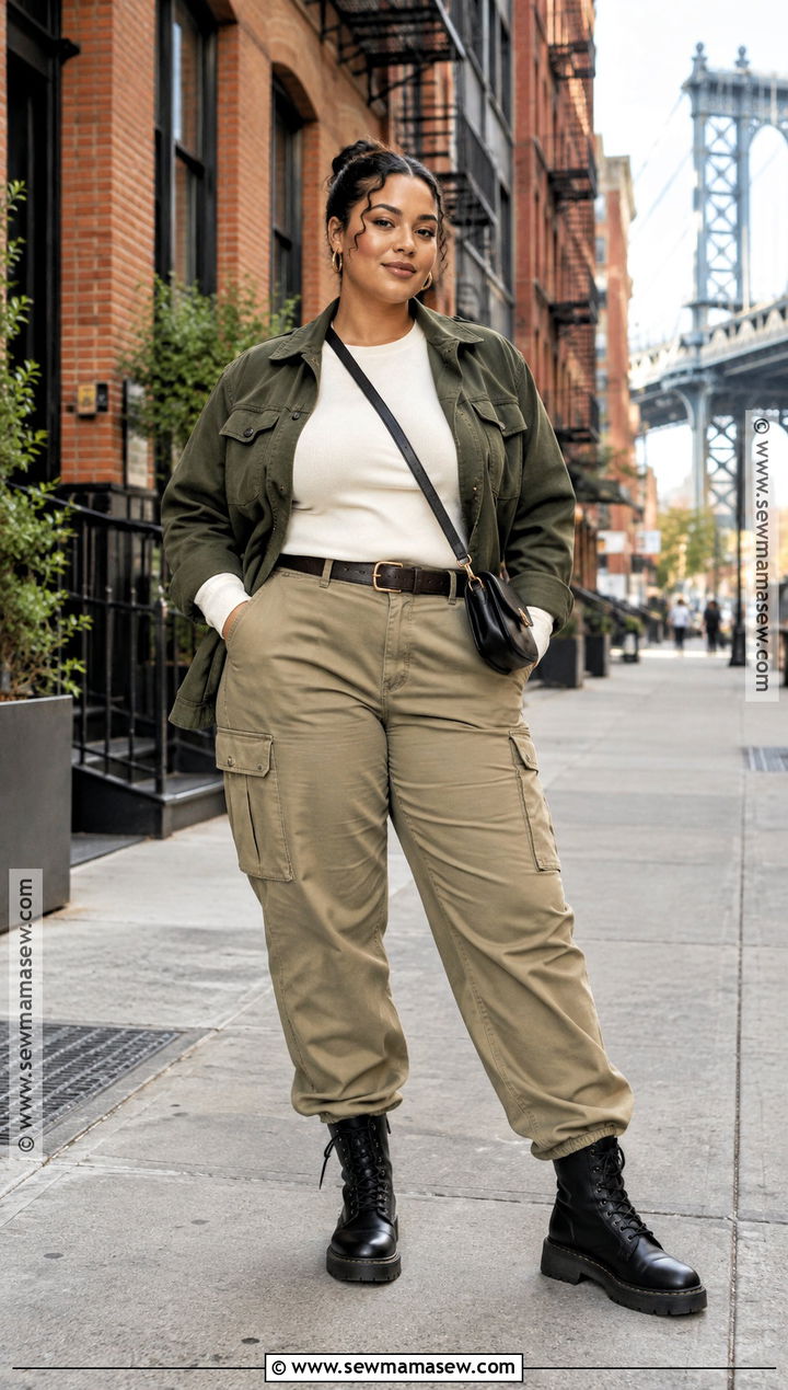 NYC Autumn Utility Jacket With Cargo Pants - 15 nyc autumn outfits