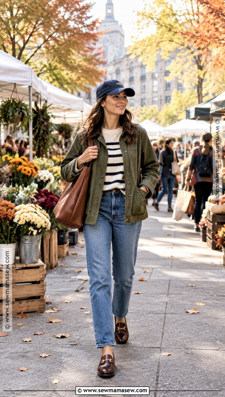NYC Fall Barn Jacket And Jeans Outfit - 20 fall in nyc outfits