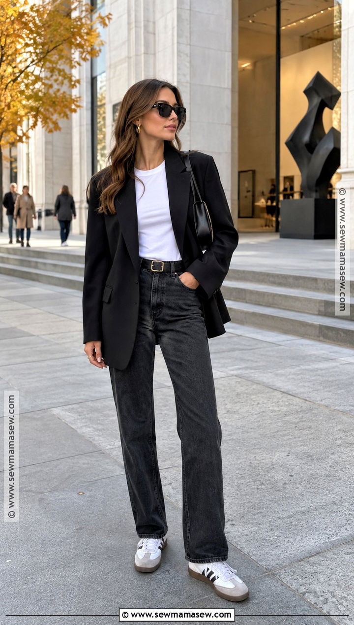 NYC Fall Blazer And Jeans Outfit - 15 ny trip outfits fall