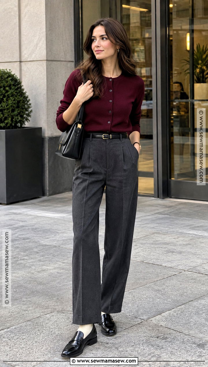 NYC Fall Cardigan And Wool Trousers Outfit - 20 fall in nyc outfits