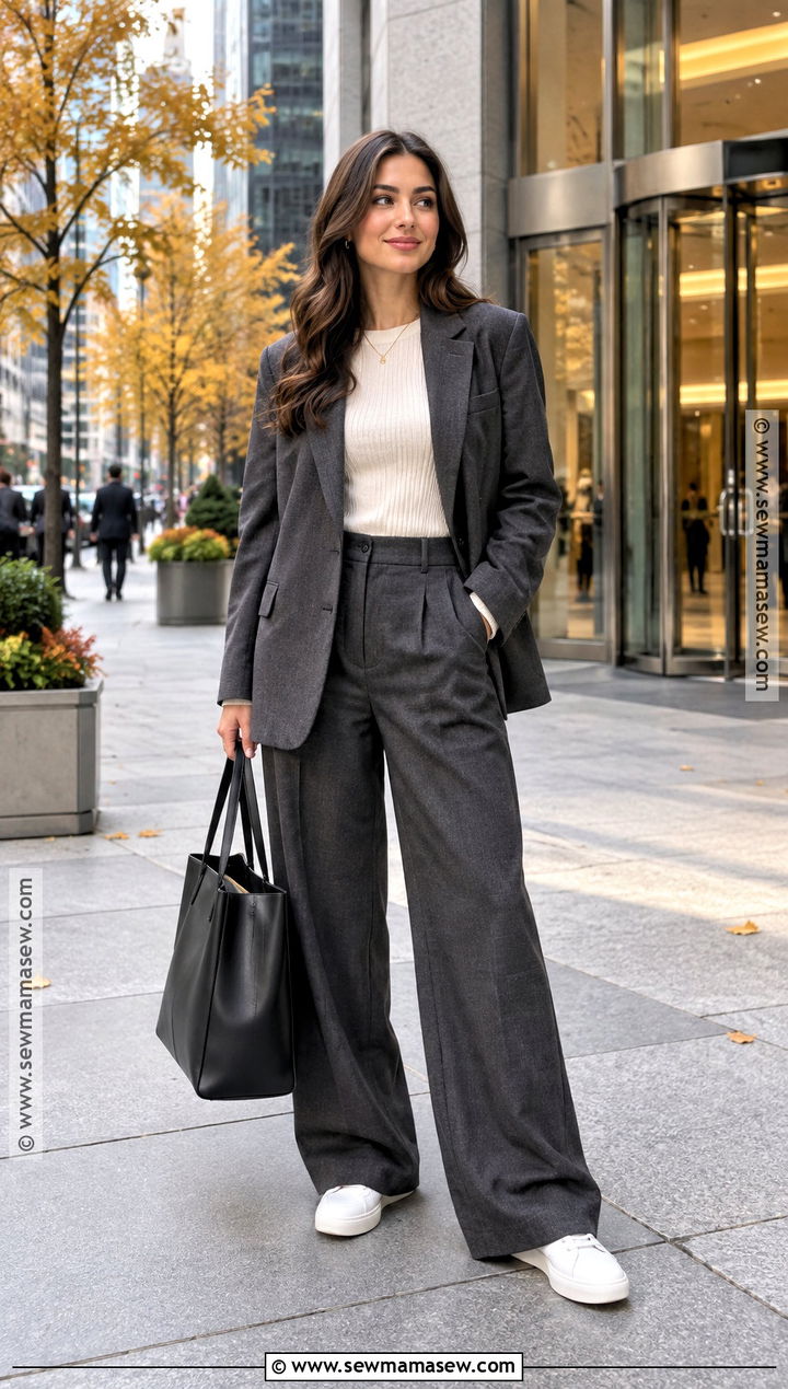 NYC Fall Oversized Blazer And Trousers Outfit - 25 fall outfits nyc