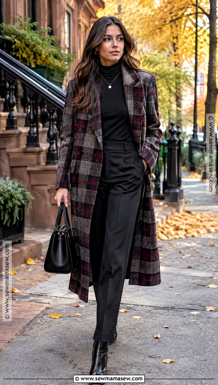 NYC Fall Plaid Coat Outfit - 15 fall style nyc ideas 2026