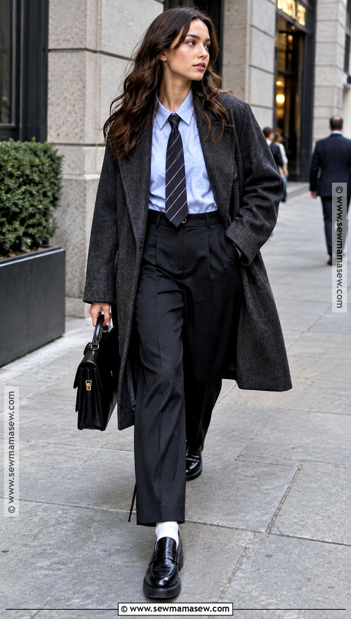 NYC Fall Shirt And Tie Outfit - 15 Fall Nyc Outfits 2026