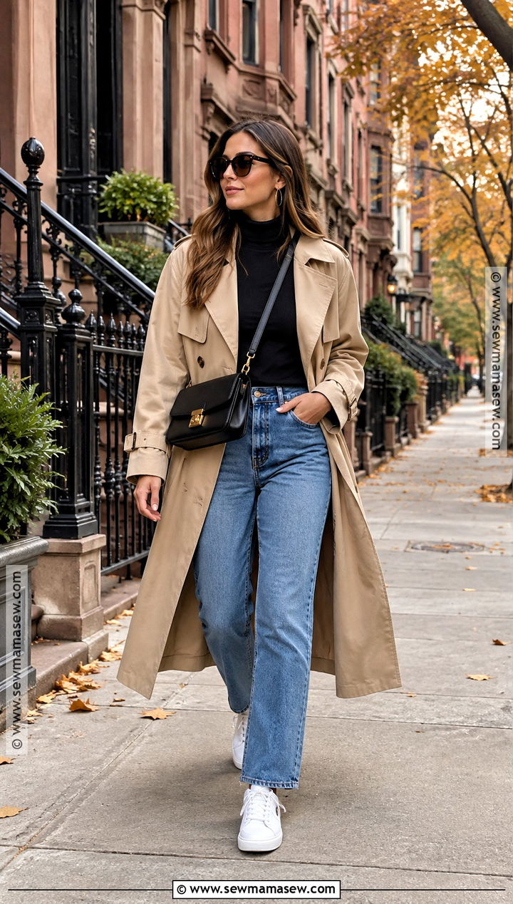 NYC Fall Trench Coat Outfit - 15 ny trip outfits fall