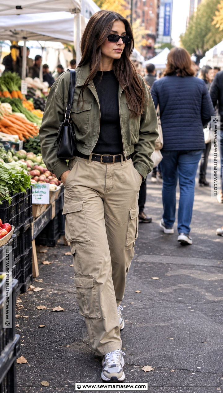 NYC Fall Utility Jacket And Cargo Pants Outfit - 20 nyc street style fall ideas