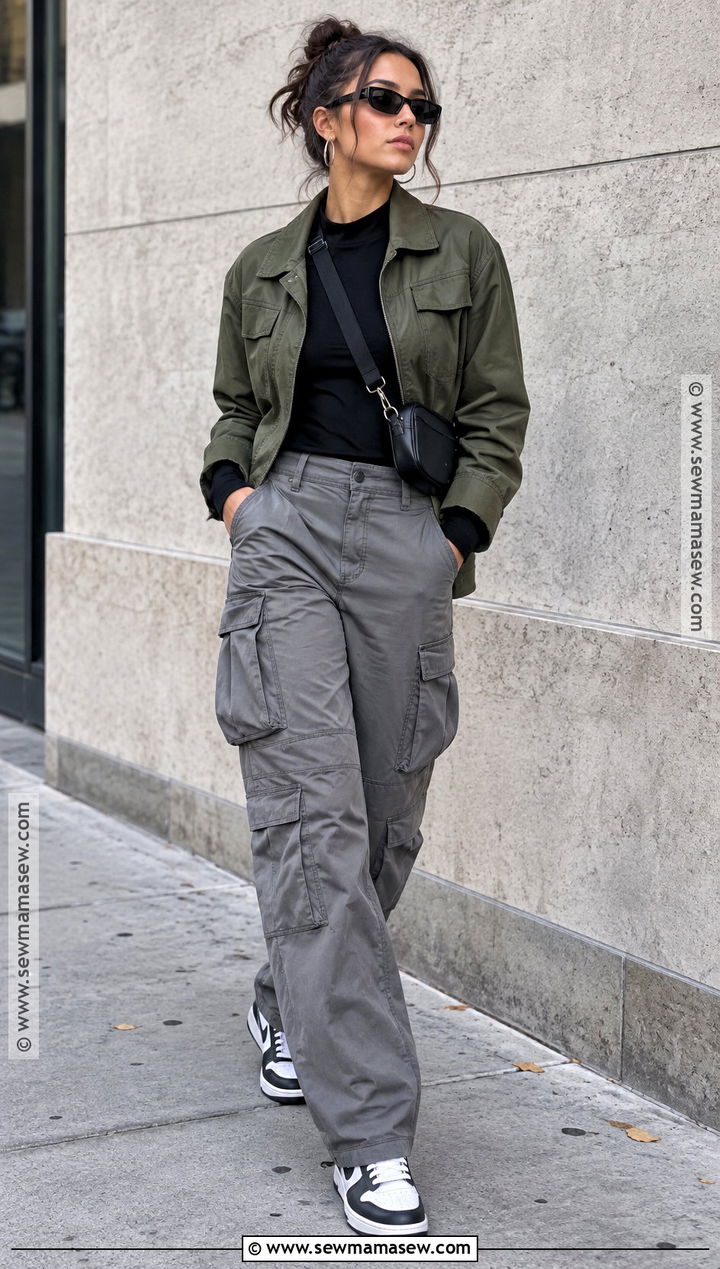 NYC Fall Utility Jacket And Cargo Pants Outfit - 15 fall outfits 2026 nyc