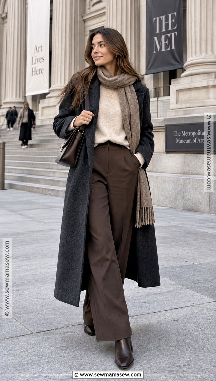 NYC November Sweater And Trouser Outfit - 25 nyc november outfit ideas