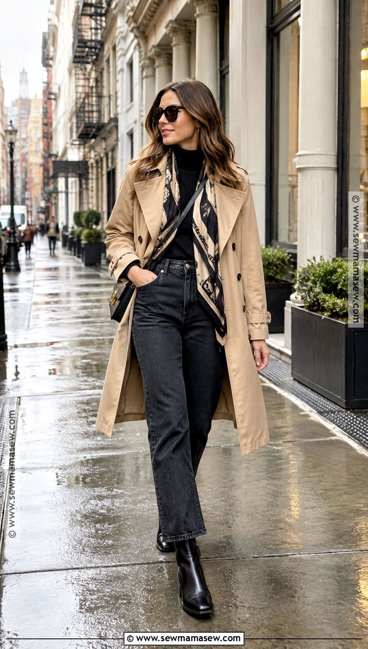 NYC November Trench Coat Outfit - 25 nyc november outfit ideas