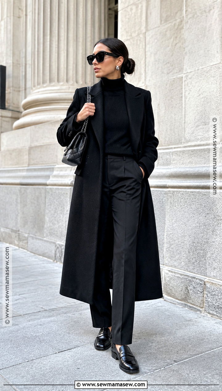 NYC October All Black Outfit - 25 nyc october outfits