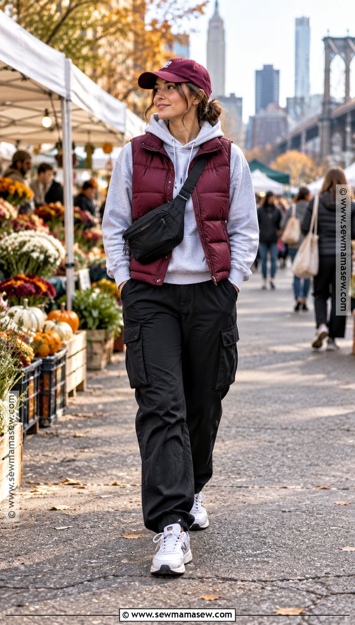 NYC October Puffer Vest Outfit - 25 nyc october outfits