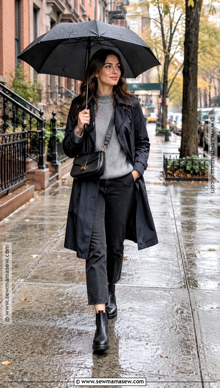 NYC October Rainy Day Outfit - 25 nyc october outfits