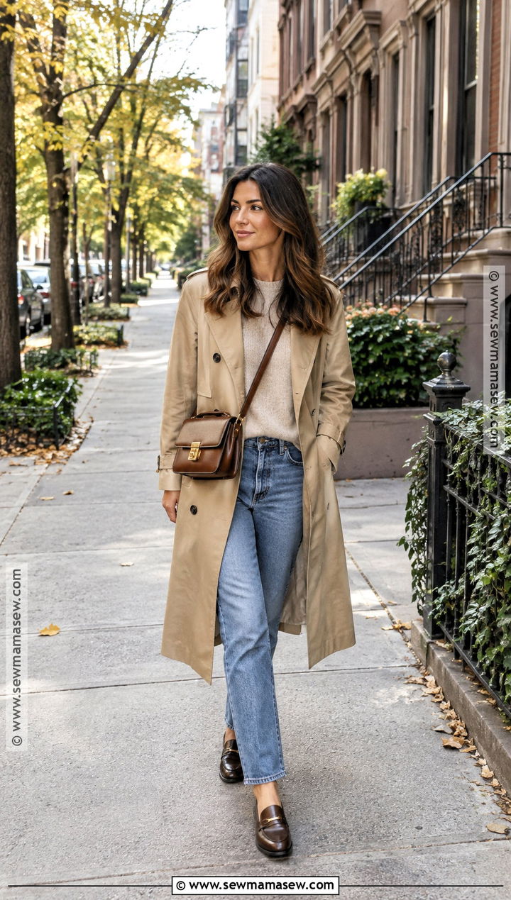 NYC October Trench Coat Outfit - 25 nyc october outfits