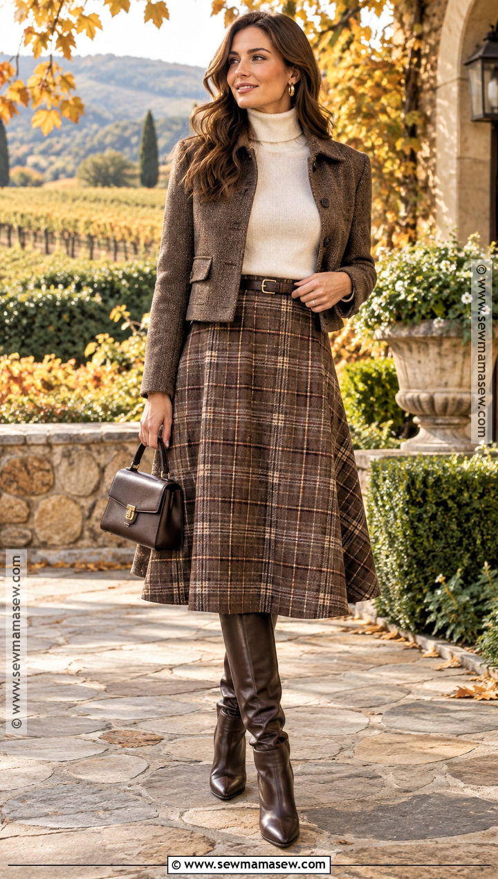 Napa Fall Turtleneck And Midi Skirt Outfit - 15 Napa In The Fall Outfits
