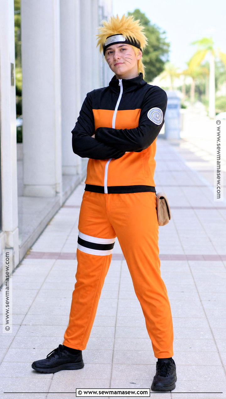 Naruto Costume With Orange Tracksuit And Headband - 30 easy anime costumes