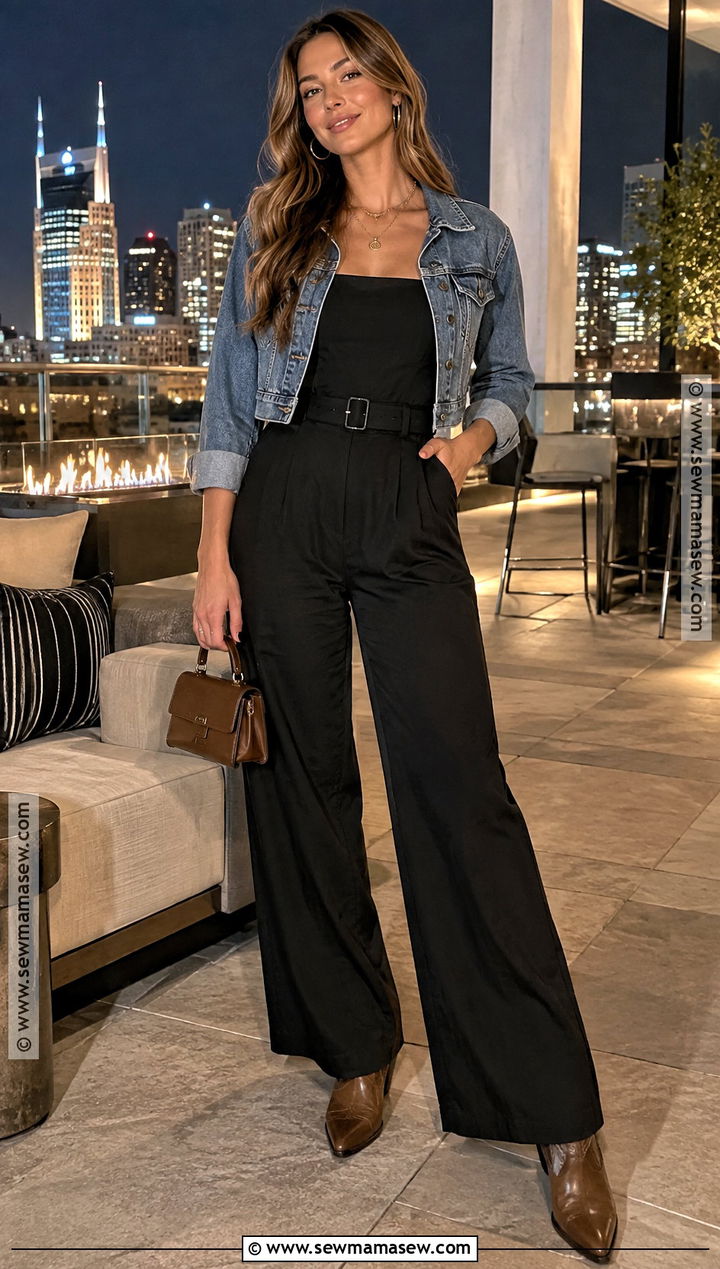 Nashville Fall Night Black Jumpsuit Outfit - 20 Nashville Outfits Fall Night