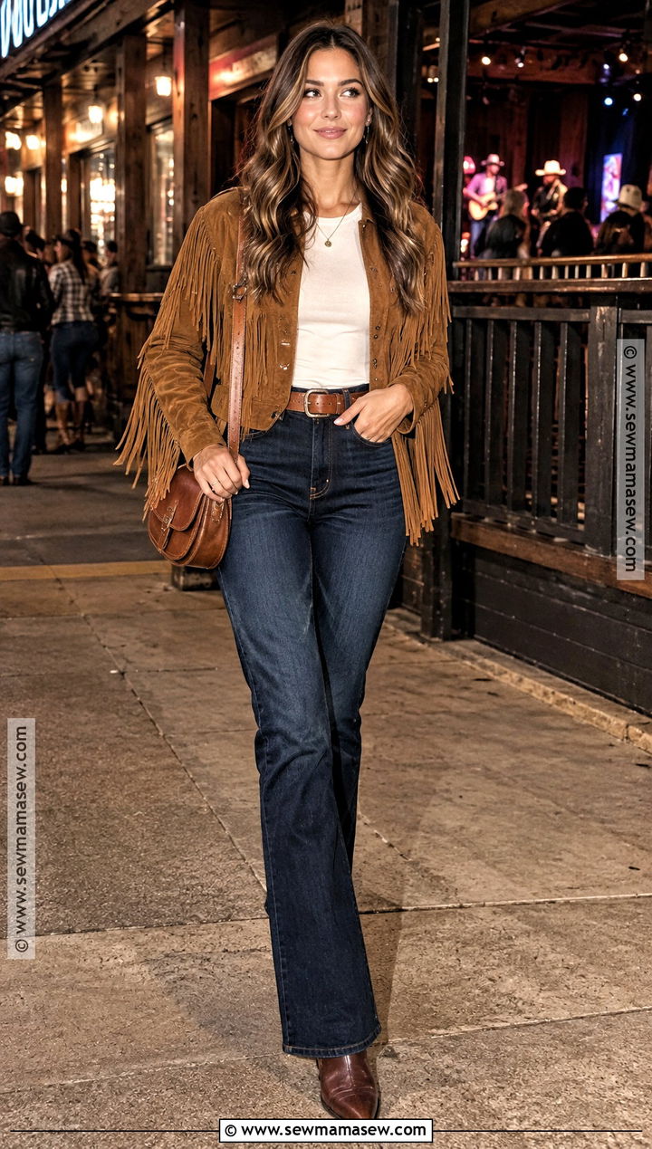 Nashville Fall Night Fringe Jacket Outfit - 20 Nashville Outfits Fall Night