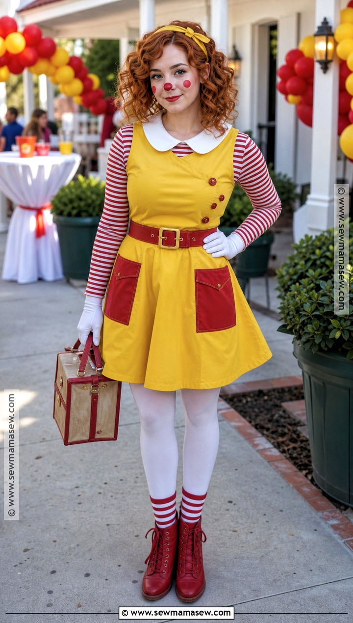 Natural Red Hair Ronald McDonald Costume - 30 Ronald Mcdonald Costume Ideas for Women