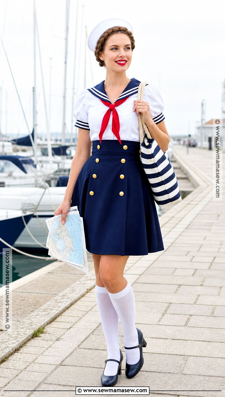 Nautical Skirt Sailor Costume - 40 sailor costume ideas for women