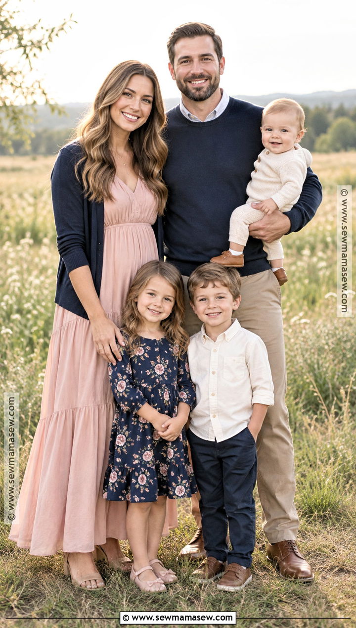 Navy And Blush Family Picture Outfits - 20 fall family pictures outfits navy