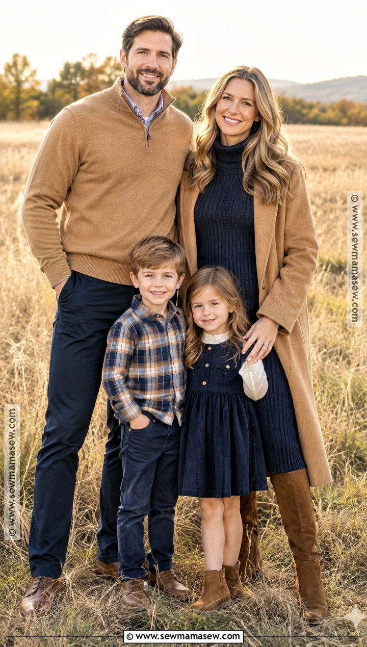 Navy And Camel Family Picture Outfits - 20 fall family pictures outfits navy