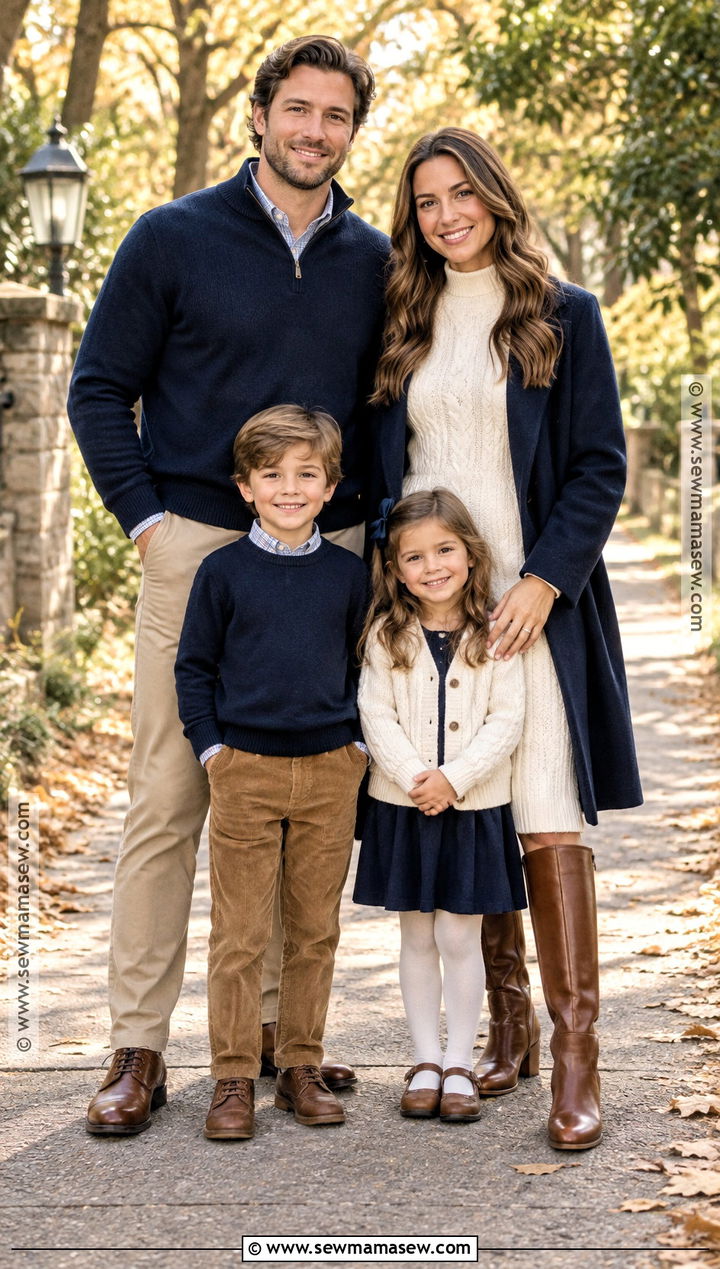 Navy And Cream Fall Family Photo Outfits - 15 family photo outfits ideas fall