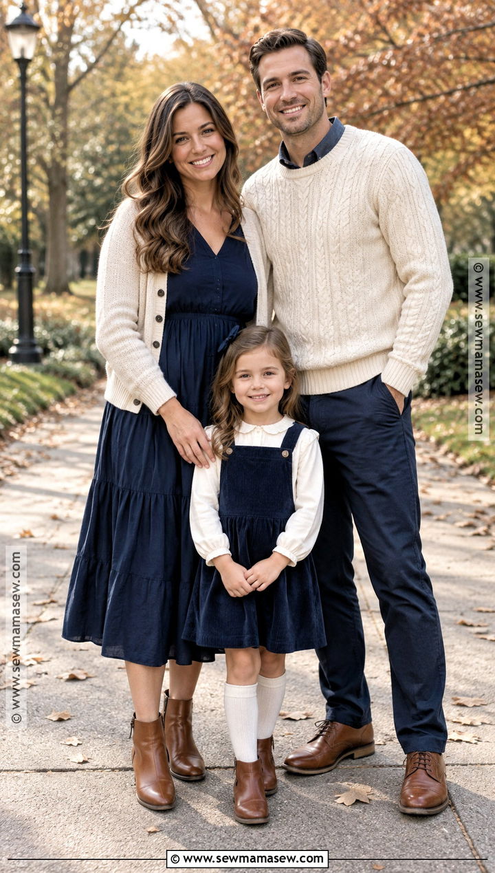 Navy And Cream Fall Family Picture Outfits - 15 clothes for family pictures fall