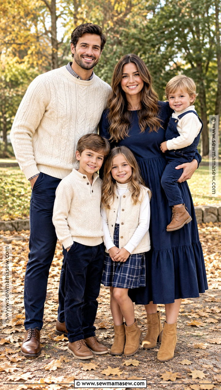 Navy And Cream Family Picture Outfits - 20 fall family pictures outfits navy