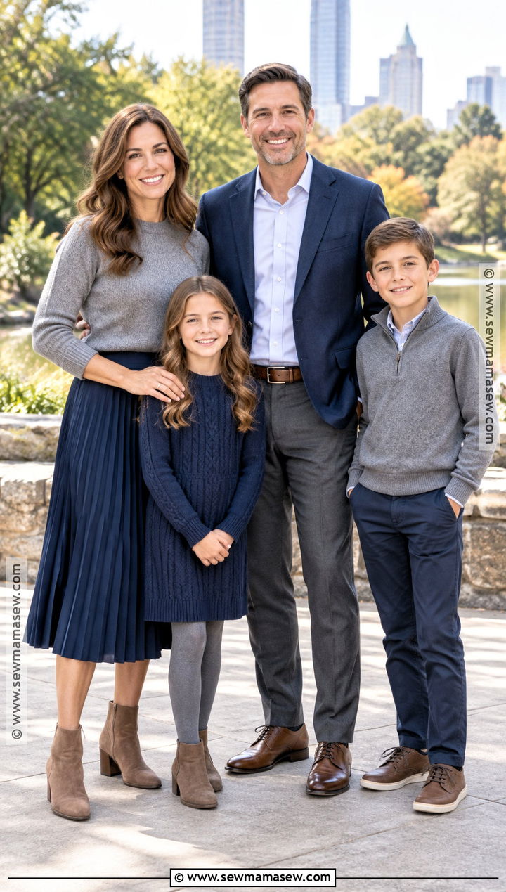 Navy And Gray Family Picture Outfits - 20 Navy Family Pictures Outfits Fall
