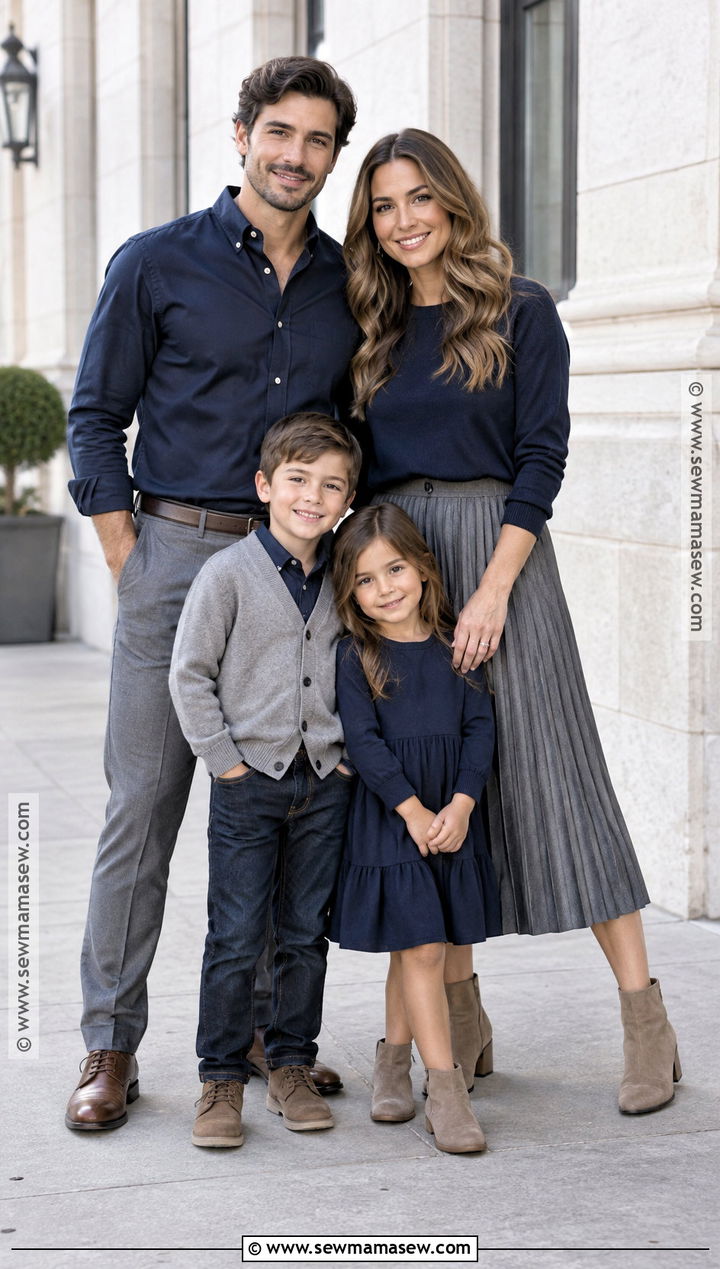 Navy And Gray Family Picture Outfits - 20 fall family pictures outfits navy