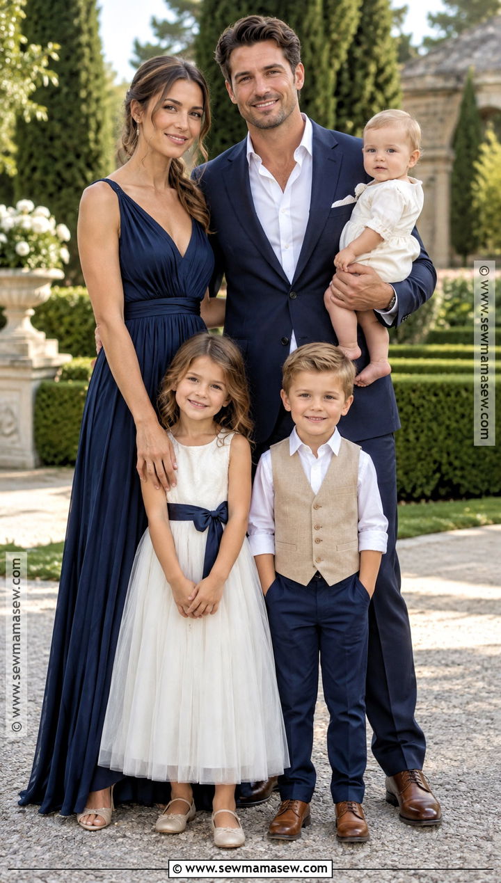 Navy And Ivory Dressy Family Outfits - 20 fall family pictures outfits navy