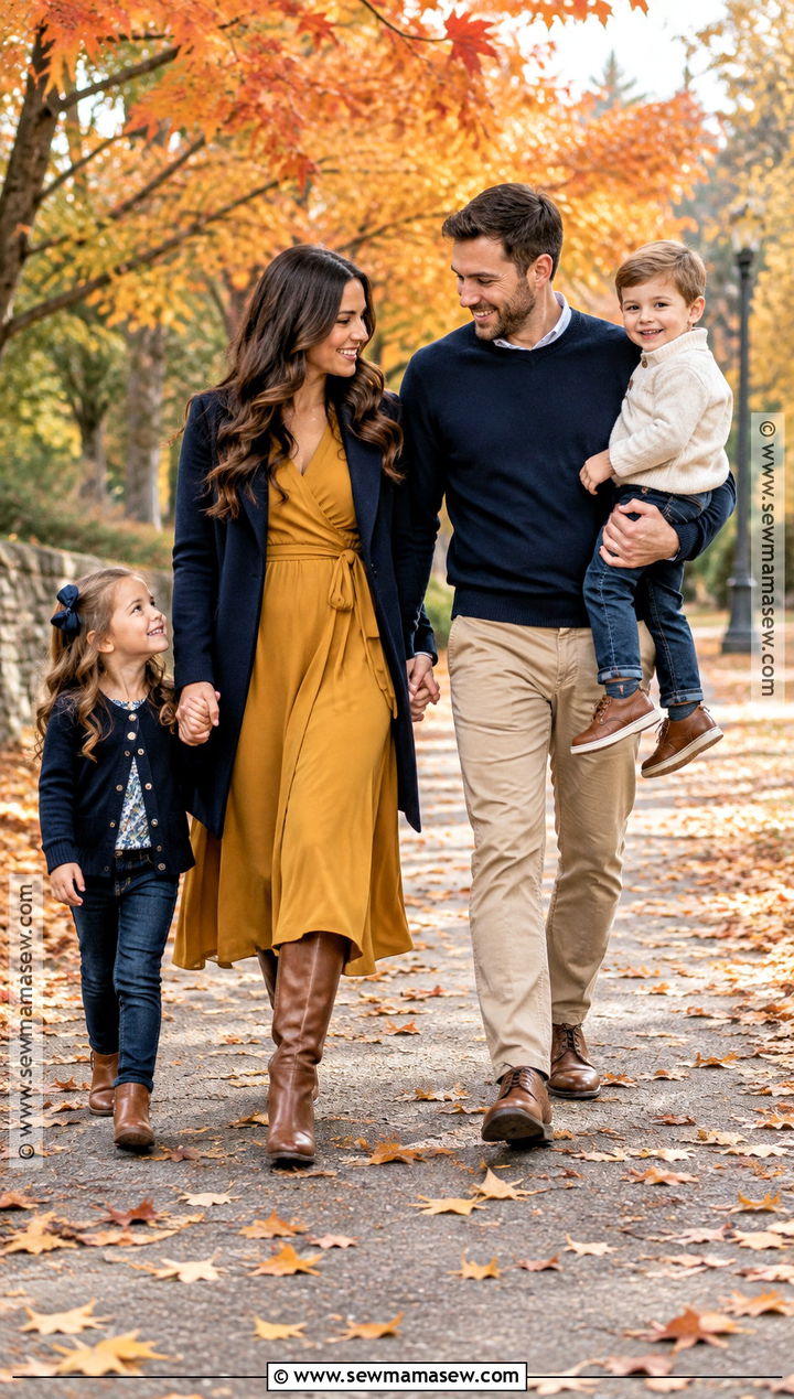 Navy And Mustard Fall Family Picture Outfits - 15 family outfits for fall pictures