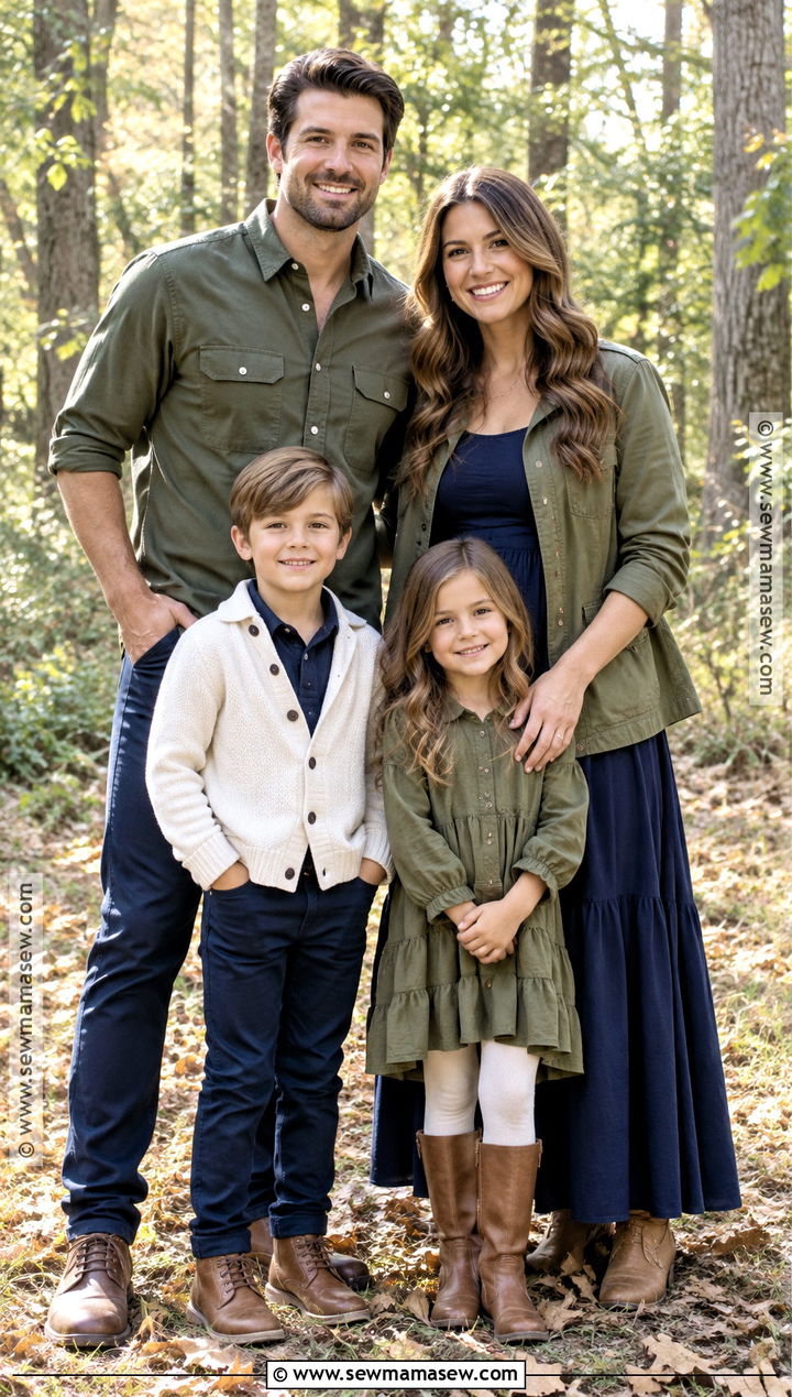 Navy And Olive Family Picture Outfits - 20 fall family pictures outfits navy